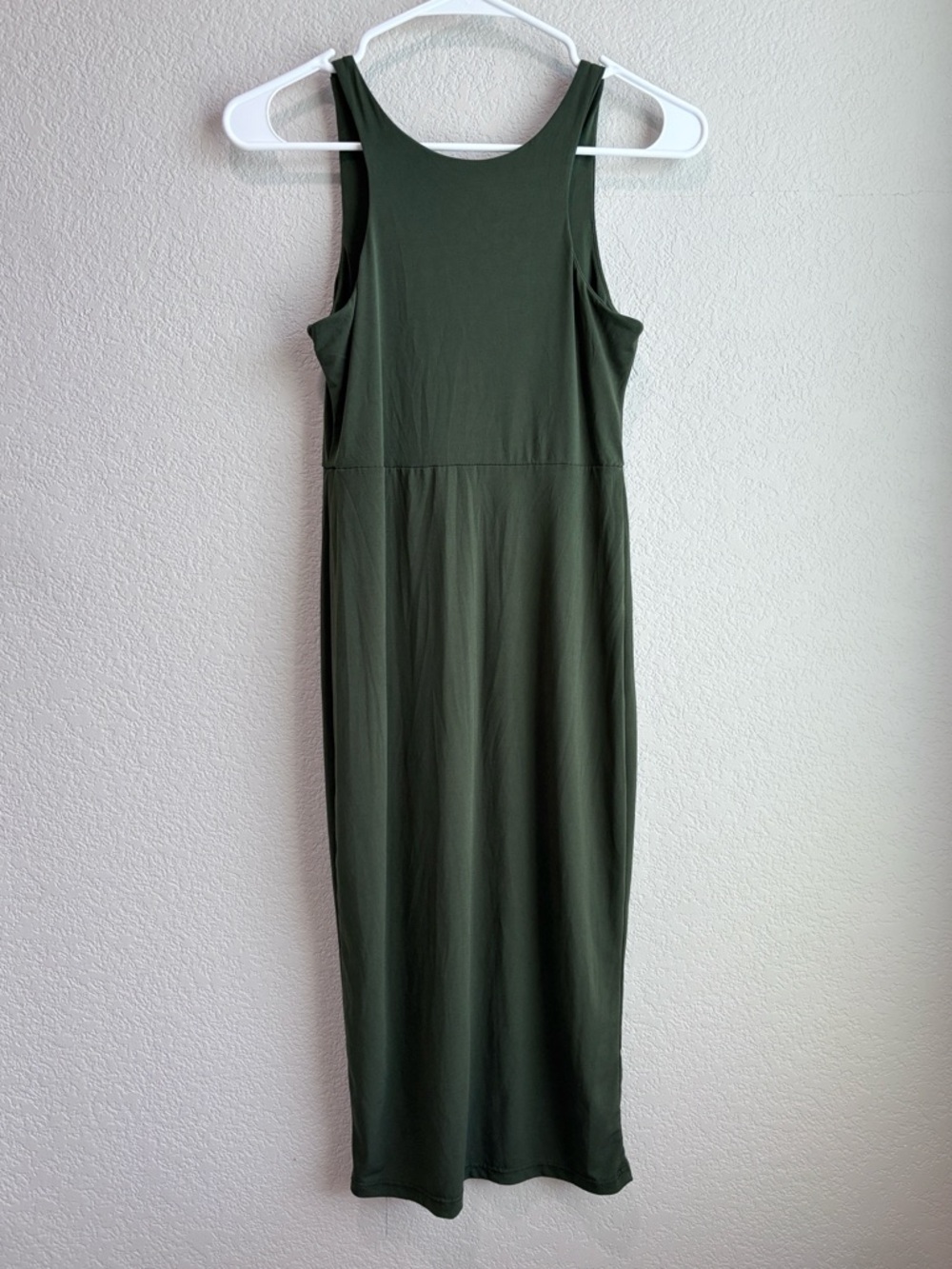 WantMyLook Green Midi Sleeveless Dress Small